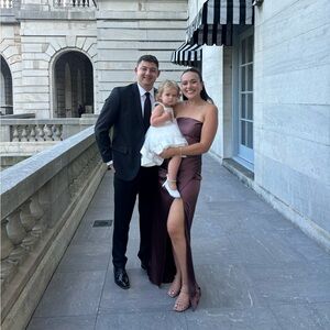 BHLDN Elegant Brown Bridesmaid Dress